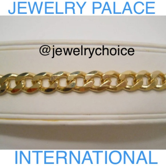 🆕14K Gold Filed Heavy Curve Link Unisex Bracelet - Picture 5 of 9